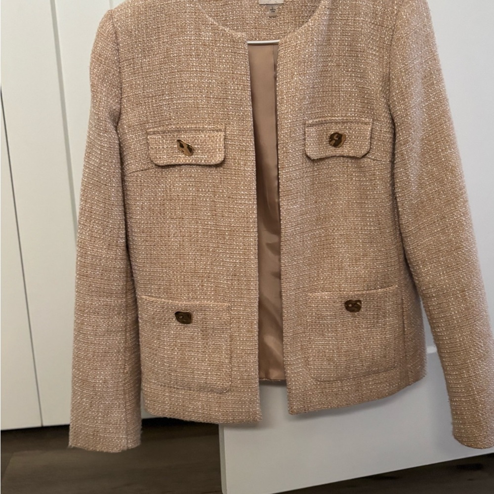 Anne Klein Textured Cream Blazer